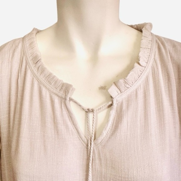 NAÏF Three-Tier Ivory Rayon Babydoll Prairie Dress Women’s Size Large NWT - Picture 9 of 17